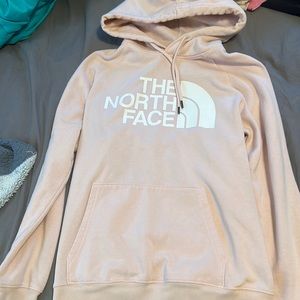 Pink north face sweatshirt
